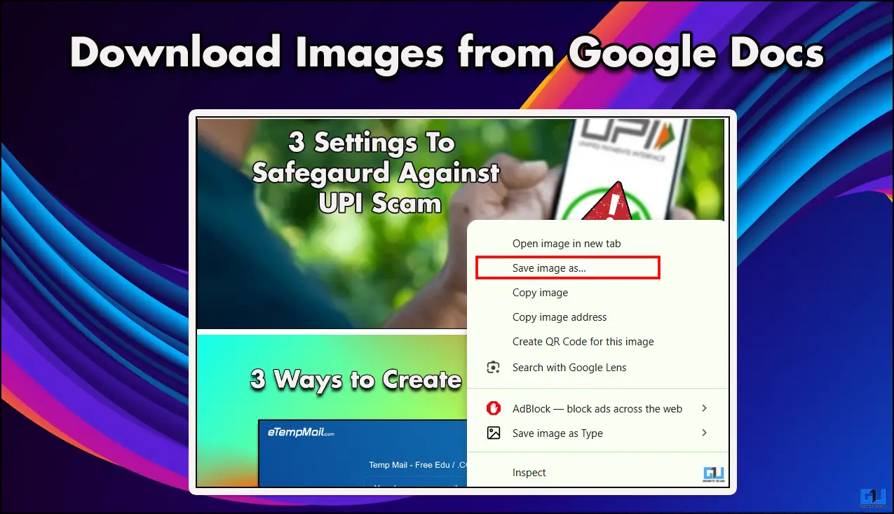 Google Dokümanlar'dan Görüntü Nasıl İndirilir