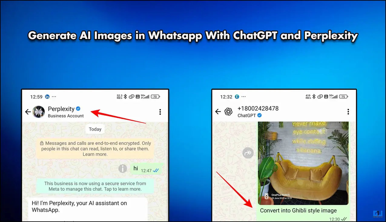 Chatgpt ve şaşkınlık ile whatsApp'ta AI görüntüleri oluşturun