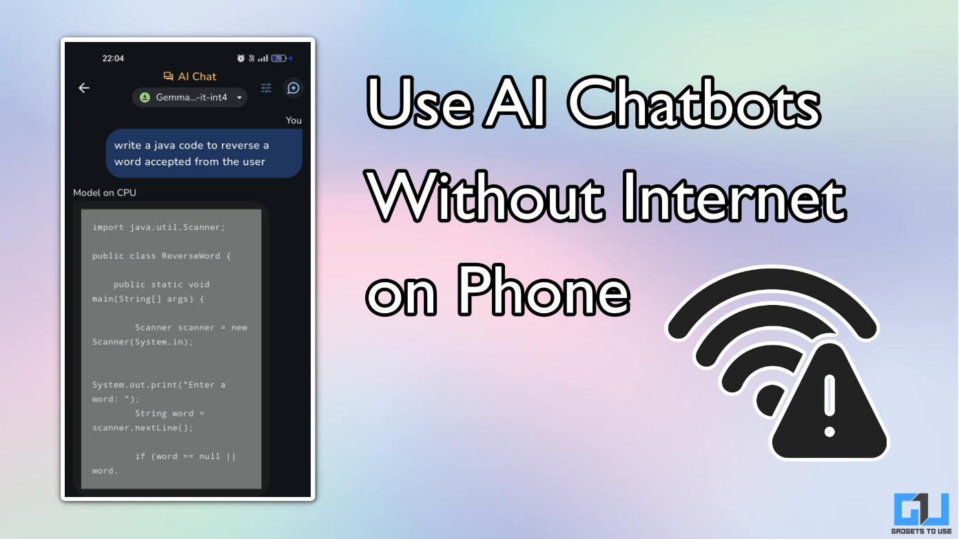 Telefonda İnternet olmadan AI Chatbots kullanın