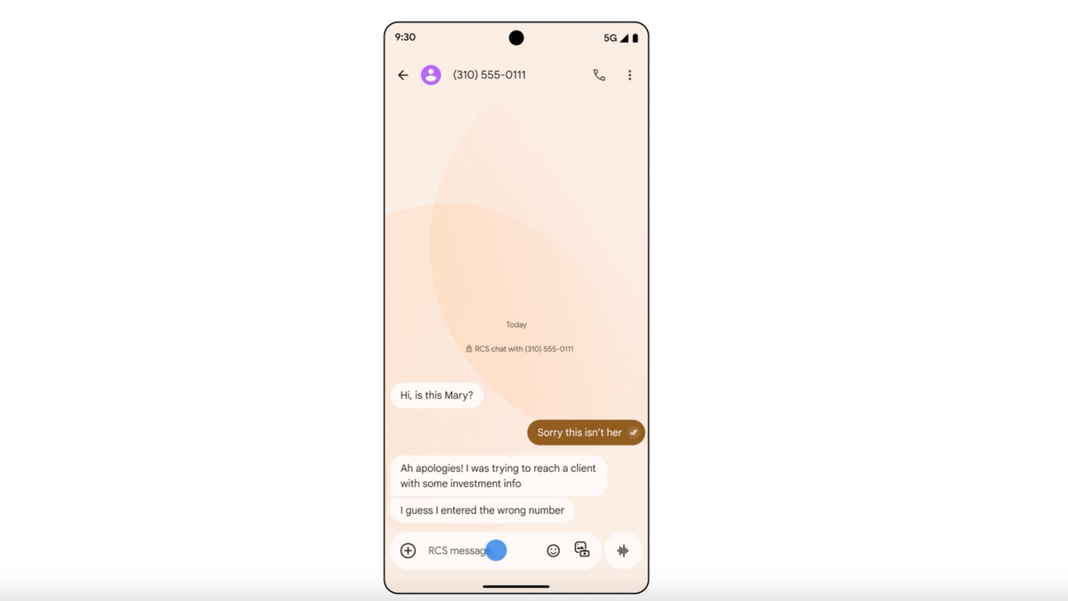 Daha da büyük Google Mesajlar Marka Değişimi Benekli